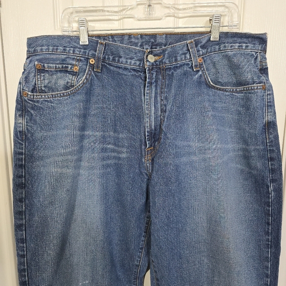 Mens 38x32 Lucky Brand Dungarees by Gene Montesano Classic Fit Jeans Dark Wash - Picture 4 of 9
